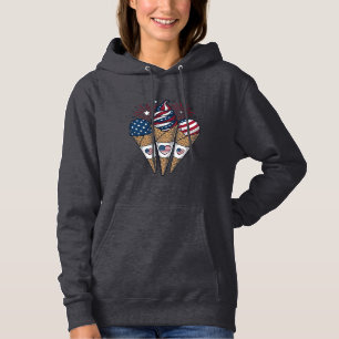 Patriotische Eistüten Vintage Fourth of July S Hoodie