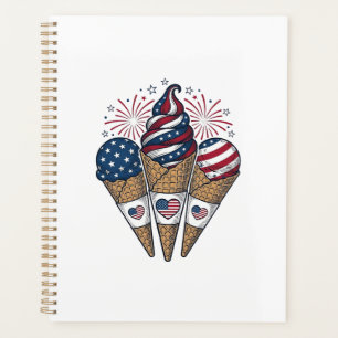 Patriotische Eistüten Vintage Fourth of July S Planer