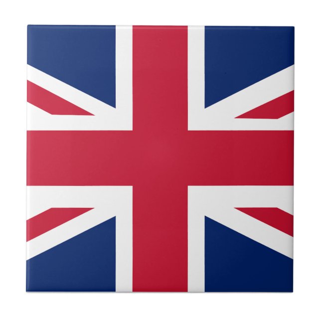 Patriotische englische Flagge Fliese (Vorderseite)