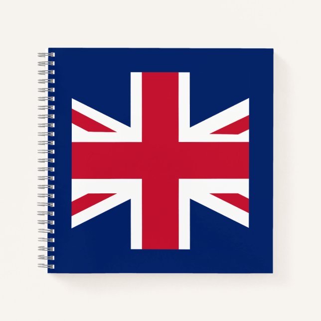Patriotische englische Flagge Notizbuch (Vorderseite)