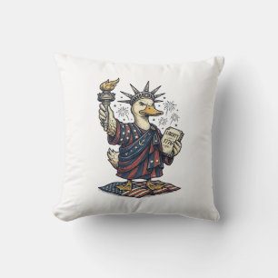 Patriotische Ente 4. Juli Vintage T-Shirt Design_ Kissen