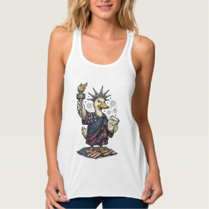 Patriotische Ente 4. Juli Vintage T-Shirt Design_ Tank Top