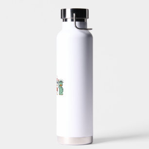 Patriotische Ente und Hot Dog Vintage Vector Shirt Trinkflasche