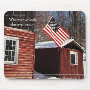 Patriotische Erinnerungen unter der Stallflagge Mousepad