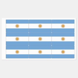 Patriotische Etiketten mit argentinischer Flagge