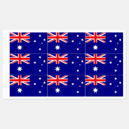 Patriotische Etiketten mit australischer Flagge