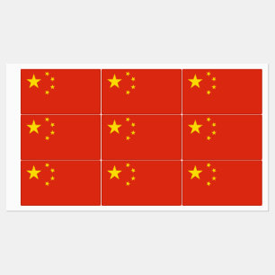 Patriotische Etiketten mit China