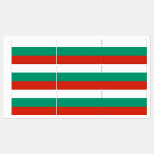 Patriotische Etiketten mit der Flagge Bulgariens