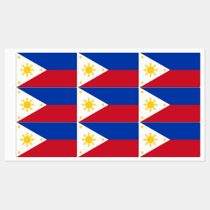 Patriotische Etiketten mit der Flagge der Philippi