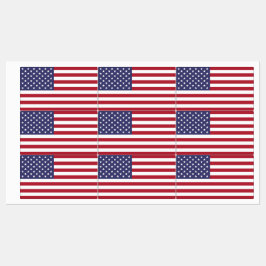 Patriotische Etiketten mit der Flagge der USA