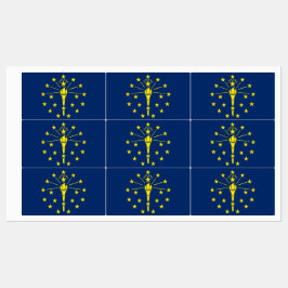 Patriotische Etiketten mit der Flagge des Indiana-