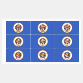 Patriotische Etiketten mit der Flagge des Minnesot