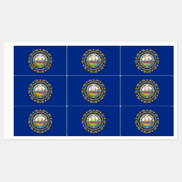 Patriotische Etiketten mit der Flagge des New Hamp