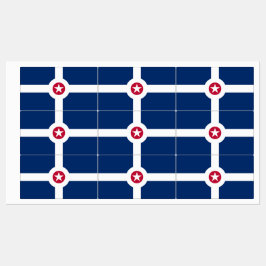 Patriotische Etiketten mit der Flagge Indianapolis