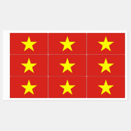 Patriotische Etiketten mit der Flagge Vietnams