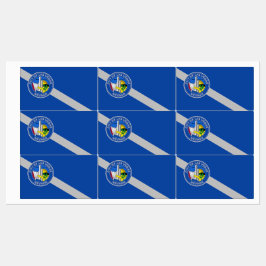 Patriotische Etiketten mit der Flagge von Las Vega