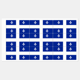 Patriotische Etiketten mit der Flagge von Quebec