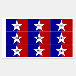 Patriotische Etiketten mit der Flagge von San Anto