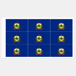 Patriotische Etiketten mit der Flagge von Vermont