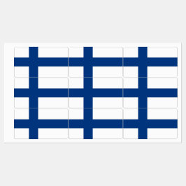 Patriotische Etiketten mit finnischer Flagge
