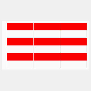 Patriotische Etiketten mit Flagge Indonesiens