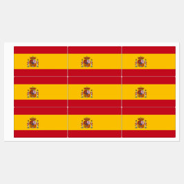 Patriotische Etiketten mit Flagge Spaniens