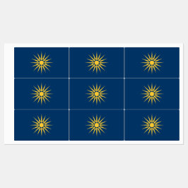 Patriotische Etiketten mit Flagge von Mazedonien,