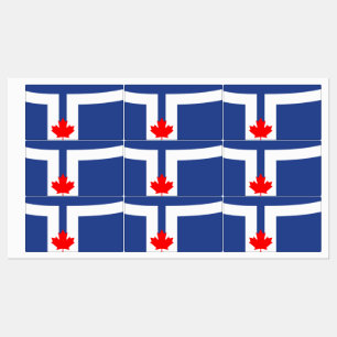 Patriotische Etiketten mit Flagge von Toronto, Kan