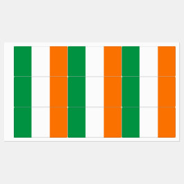 Patriotische Etiketten mit irischer Flagge
