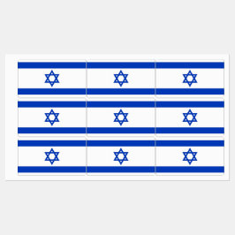 Patriotische Etiketten mit israelischer Flagge
