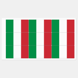 Patriotische Etiketten mit italienischer Flagge