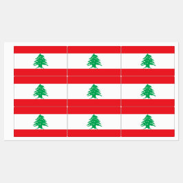 Patriotische Etiketten mit libanesischer Flagge