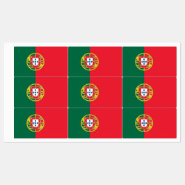 Patriotische Etiketten mit portugiesischer Flagge