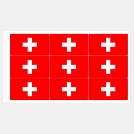 Patriotische Etiketten mit Schweizer Flagge