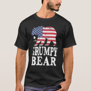 Patriotische Fahne aus Grumpy Bear passt Familie 4 T-Shirt