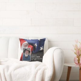 Patriotische Fahne im Love Memory Beileid Foto Kissen