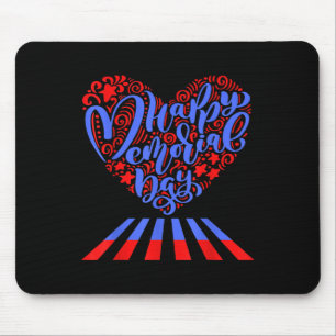 Patriotische Fahnen Männer zum Gedenktag Mousepad