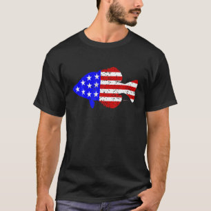 Patriotische Fahnenfischerei T-Shirt