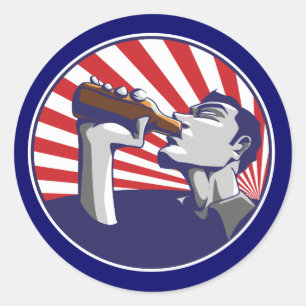 Patriotische Farben Biertrinken Aufkleber