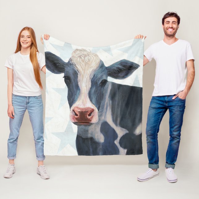 Patriotische Farm - Kuh Fleecedecke (Beispiel)