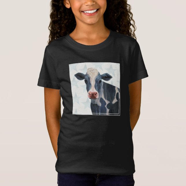 Patriotische Farm - Kuh T-Shirt (Vorderseite)