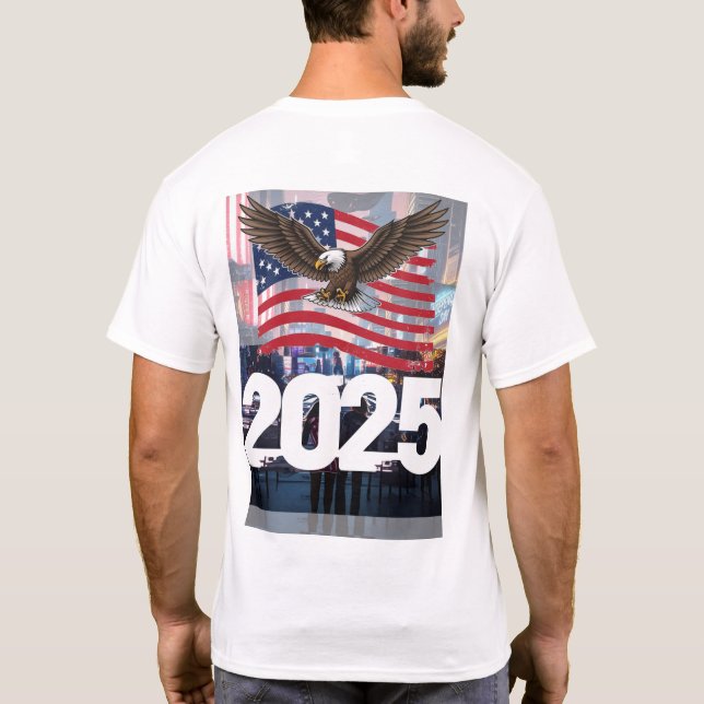 Patriotische Feier 2025 | Moderne Unabhängigkeit D T-Shirt (Rückseite)