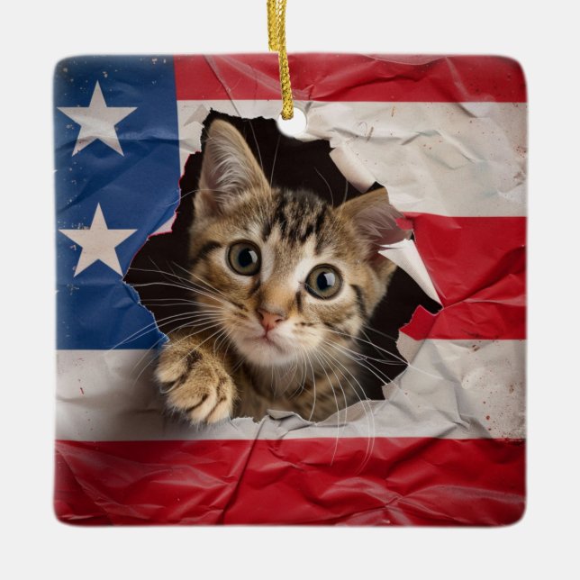 Patriotische Feier Keramikornament (Vorderseite)
