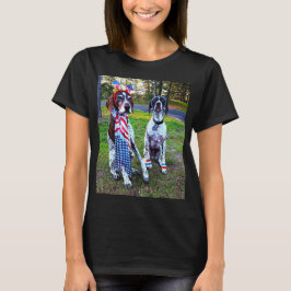 Patriotische Feier Party Hunde Frauen T - Shirt