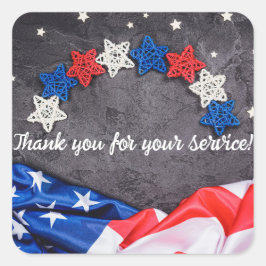 Patriotische Feier Quadratischer Aufkleber