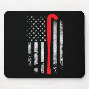 Patriotische Feldhockeyspielerin Hockeyfan USA-Fla Mousepad