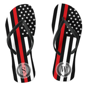 Patriotische Feuerwehrmann-Art-amerikanische Flip Flops