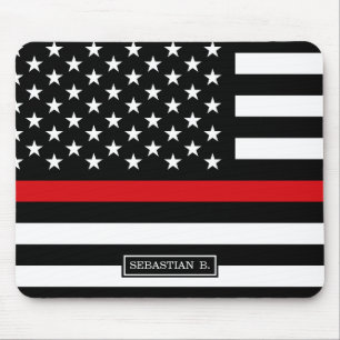 Patriotische Feuerwehrmann-Art-amerikanische Mousepad