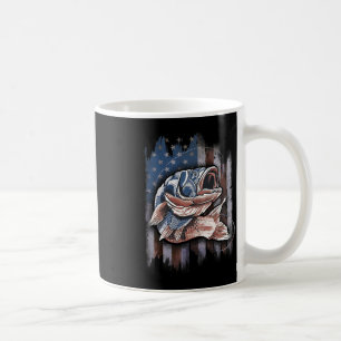 Patriotische Fischerei 4. Juli Männer amerikanisch Kaffeetasse