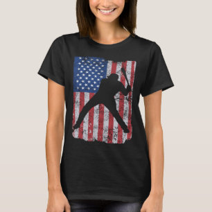 Patriotische Flag Baseball Softball 4. Juli spiele T-Shirt